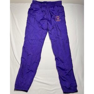 Vintage Clemson University Purple Nylon Track Pants Size XL 90s